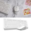 A4 Tech F1010 BEYAZ USB Klavye Mouse Set