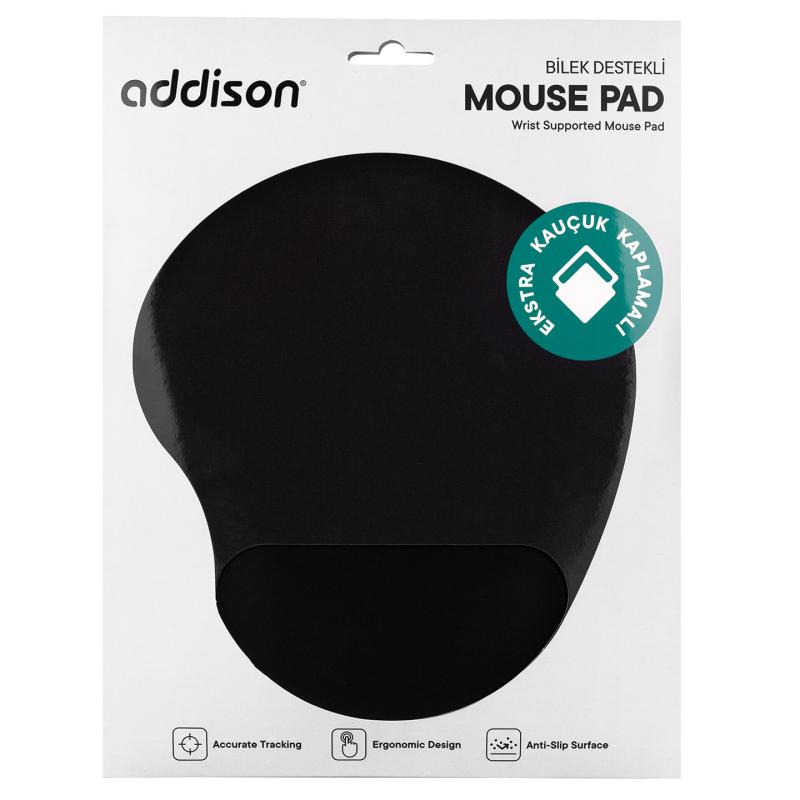 ADISON 300152 Siyah Bileklikli Ekstra Kauçuk Kaplamalı Mouse Pad