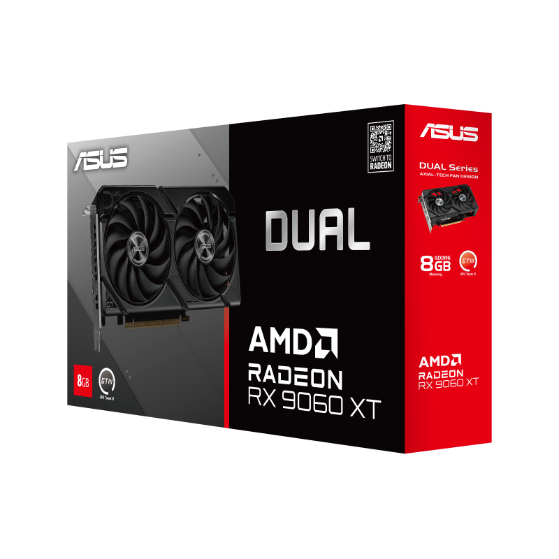 ASUS DUAL RX9060XT-8G 8GB GDDR6 128bit HDMI DP PCIe 5.0