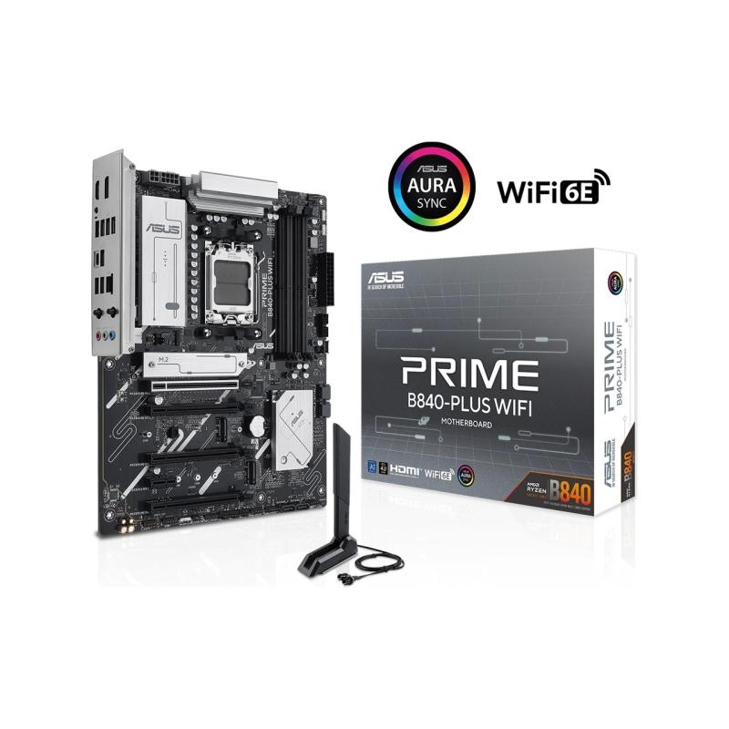 Asus PRIME B840-PLUS WIFI AM5 DDR5 7600 HDMI DP 3xM2 USB GBit RGB ATX