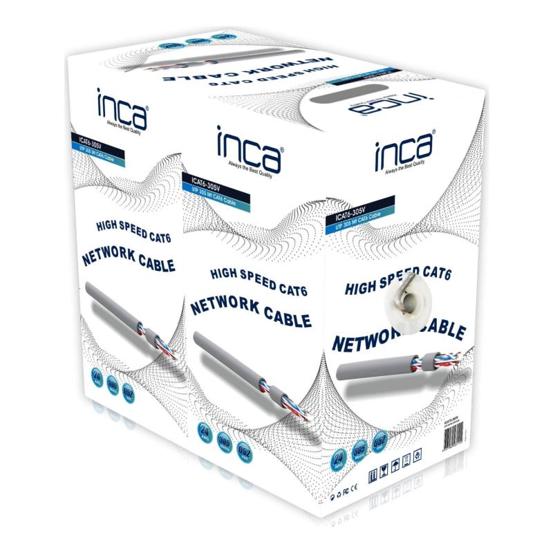 INCA 305MT 23 AWG 57MM CAT6 KABLO 305METRE ICAT6-305  305mt