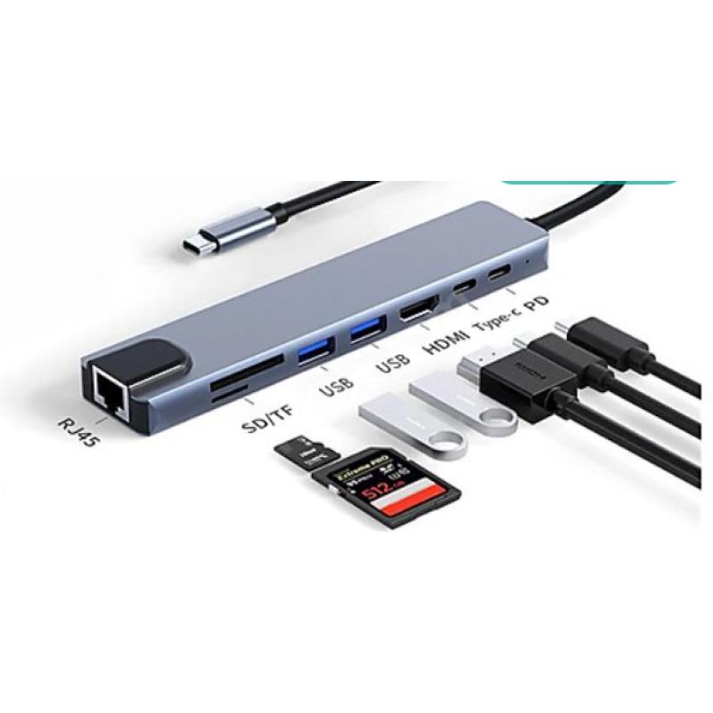Daytona Fix FC-04 6 in 1 Type C to PD Hdmi Usb RJ45 Adaptör 4K Usb 3.0