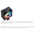 DEEPCOOL AG400-BK-ARGB-V2 120mm ARGB HAVA SOĞUTMALI İŞLEMCİ FANI AM5-1700p