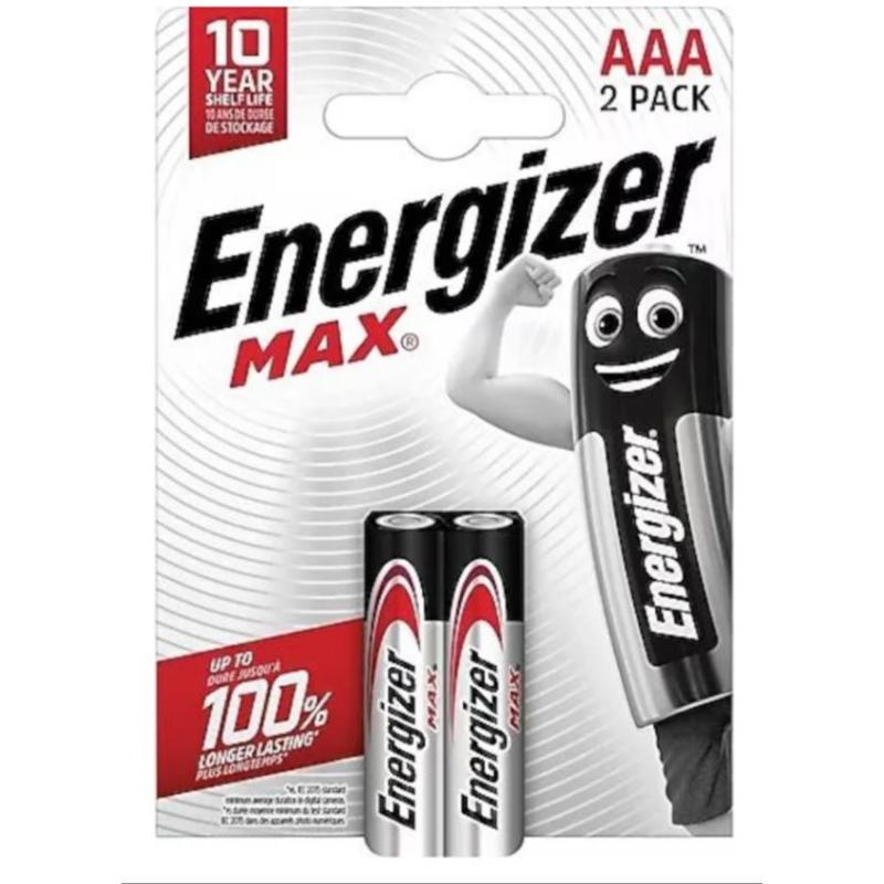Energizer Max Alkalin AAA 2'lü İnce Kalem Pil  7638900438130