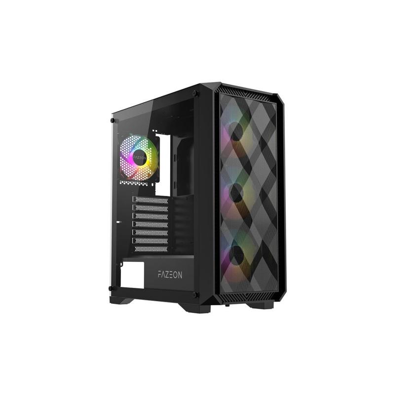 FAZEON F4 650W 80+ BRONZE 4x120MM RGB FANLI mATX MESH KASA