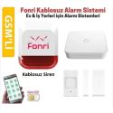 FONRI 2G Kablosuz Alarm Seti Kablosuz Hırsız Alarm Sistemi SİREN+MANYETİK KONTAK+PIR+ANA PANEL+KUMANDA
