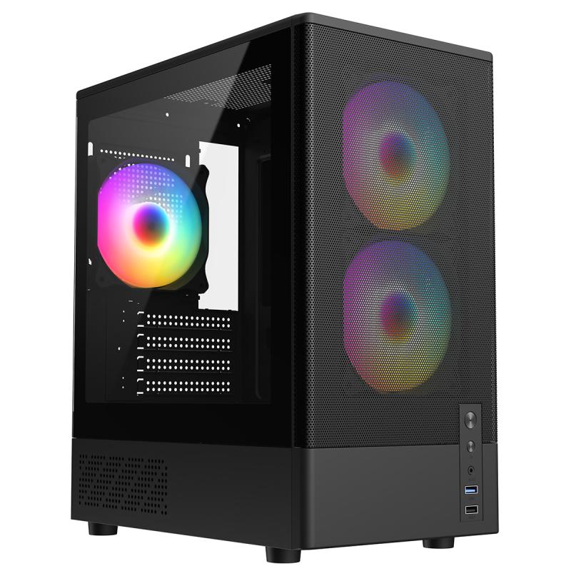 FRISBY FC-8975B 550W 3x120mm RGB FAN MID TOWER mATX GAMING KASA
