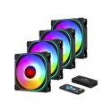 FRISBY FCL-F1405C 4X120mm ARGB FAN+ KONTROL HUB KASA FAN D120