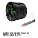GABBLE GAB-CDK305 CAT6 DIŞ 305mt ORTAM KABLO OD 0.57M