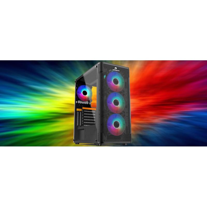 GAMEBOOSTER GB-M206B USB3.0 ARGB Fan Siyah Metal kasa (PSU Yok)