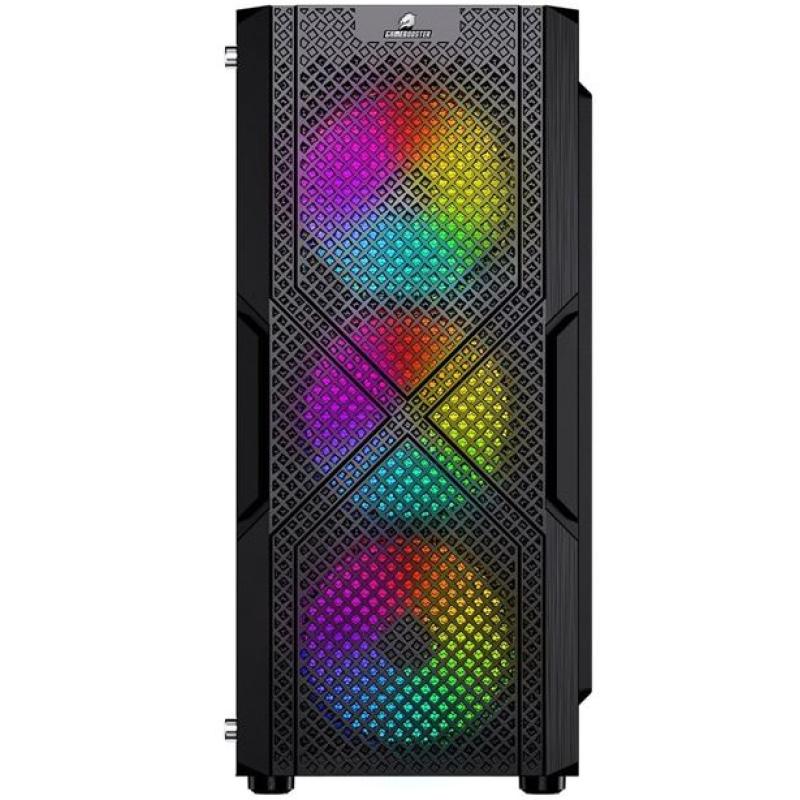 GAMEBOOSTER GB-PW908B 500W USB 3.0, ATX Mesh, Fixed 4xRGB Fan, Siyah Kasa
