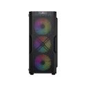GAMEBOOSTER GB-PW908B 650W USB 3.0, ATX Mesh, Fixed 4xRGB Fan, Siyah Kasa 