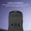 GAMEPOWER RADUS Siyah 12.000DPI Triple Mode (Kablolu/Bluetooth/2.4G)  Gaming Mouse
