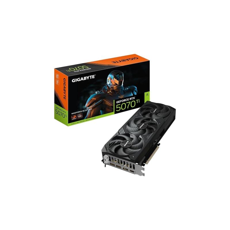 GIGABYTE RTX5070TI WINDFORCE 3 OC 16GB 256B GDDR7 GV-N507TWF3OC-16GD DP-HDMI EKRAN KARTI 