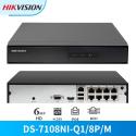 HIKVISION DS-7108NI-Q1/M 8 KANAL POE'Lİ 4Mpix H265+ 1 HDD 60Mbps Bant Genişliği,Metal Kasa NVR KAYIT CİHAZI