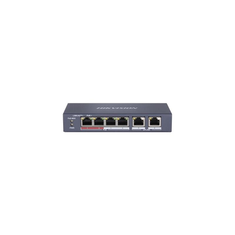 Hikvision DS-3E0106P-E-M 6 Port 10-100 Yönetilemez 4xpoe Switch
