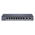 HIKVISION DS-3E0310P-E/M(B) 8 PORT 10/100 + 2 PORT GIGABIT UPLINK 60W POE METAL KASA SWITCH 8+2 POE SWİÇ