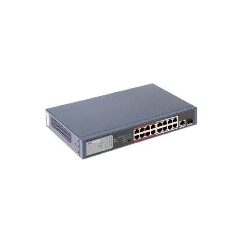 HIKVISION DS-3E0318P-E/M(C)  16 Port 10/100 PoE 130W +1 Port GigaBit Upli +1 Port GigaBit SFP Yönetilemez Rack Mount