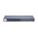 HIKVISION DS-3E1518P-EI 16 PORT GIGABIT + 1X1GB RJ45/SFP UPLINK 230W 300 METRE POE MESAFE YÖNETİLEBİLİR RACKMOUNT SWITCH