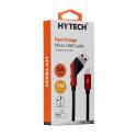 HYTECH HY-X215 3A Micro Usb 1m Siyah Data + Sarj Kablosu