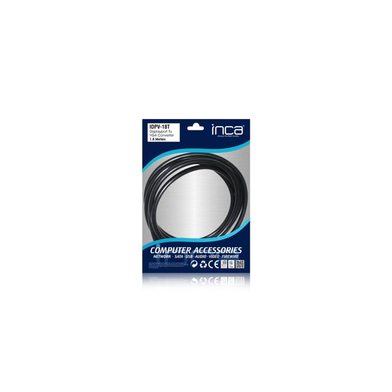 Inca Idpv-18T Displayport To Vga Kablo 1.8 Mt  DISPLAY TO VGA