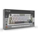 INCA IKG-455 EMPOUSA GASKET HOT SWAP POSH TRİ-MODE MAKRO RGB MEKANIK GAMING KLAVYE-BEYAZ kablosuz ve kablolu kulanma özl