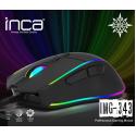INCA IMG-343 USB 6400dpi siyah RGB Optik Oyuncu Mouse makro kablolu Gamıng Mouse