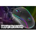 INCA IMG-343 USB 6400dpi siyah RGB Optik Oyuncu Mouse makro kablolu Gamıng Mouse