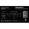INCA IPS-1050XN EMPOUSA 1050W 80+PLATINUM  FULL MODULAR 12cm Fanlı Power Supply 