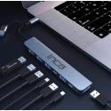 INCA IUTP-7T USB/Type-C Hub X5 USB 3.0 + 2 Type-C Aluminyum Kasa ÇOKLAYICI 