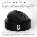 INCA IWM-288T Bluetooth & 2.4G Kablosuz siyah Ergonomic Design Silent 