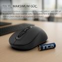 INCA IWM-288T Bluetooth & 2.4G Kablosuz siyah Ergonomic Design Silent 