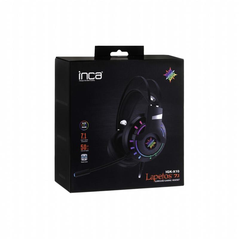 INCA LAPESTOS IGK-X10 7.1 SURROUND RGB GAMING KULAKLIK