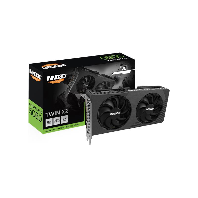 INNO3D RTX5060 8GB Twin X2 128Bit GDDR7  3xDP, HDMI Ekran Kartı N50602-08D7-195071N
