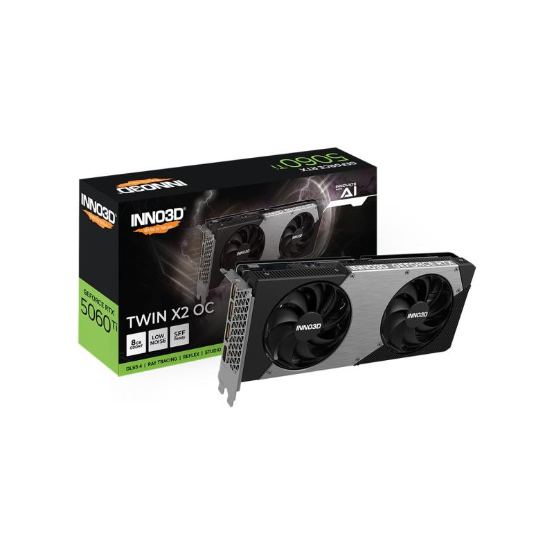 INNO3D RTX5060TI 8GB Twin X2 OC 128Bit GDDR7  3xDP, HDMI Ekran Kartı