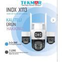 INOX-X113 3+3+3MP 3 LENSLİ WİFİ PTZ KAMERA 3 mp x 3 kameraya sahip