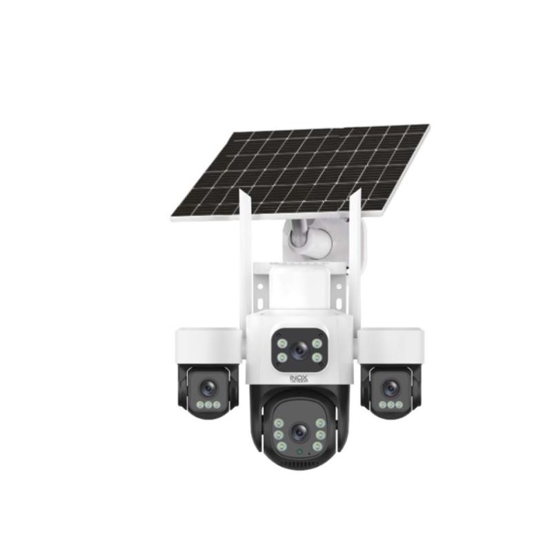 INOX-X14 4LENS 3.6mm  ESİM SOLAR KAMERA 4G   2+2+2+2MP Ses algılama 20Mt Solar Panel+ Dahili Batarya