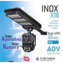 INOX-X18 3MP 3MPX2 3.6mm  DUAL LENS SOLAR LAMBA ESİM 4G KAMERA 20mt ses algılama 