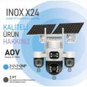 İnox X24 6 motorlu 4 Kameralı 4G solar Kamera AOV 7/24 Kayıt  2MP X 4 KAMERA 2+2+2+2 3 HAREKETLI LENS 