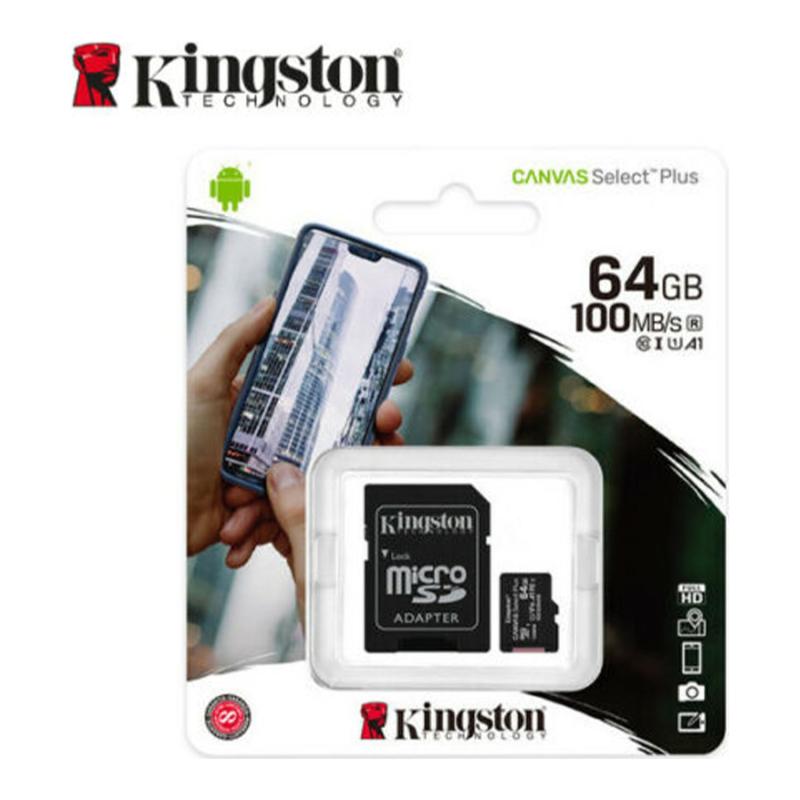 KINGSTON Canvas Select Plus 64GB U1,V10,Class 10,FHD 100MB/s,100MB/s microSDXC UHS-I HAFIZA KARTI+ADAPTÖRLÜ