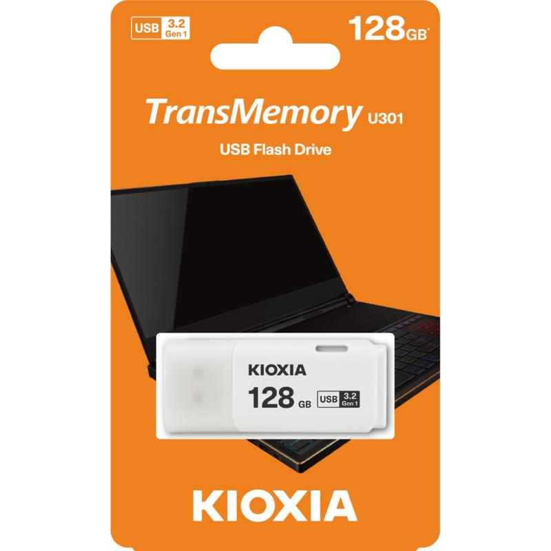 KIOXIA 128GB TransMemory U301 USB 3.2 LU301W128GG4 Beyaz Usb Bellek