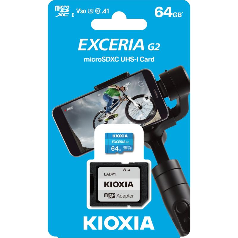 KIOXIA 64GB EXCERIA MicroSD C10 U1 UHS1 LMEX2L064GG2 Kart