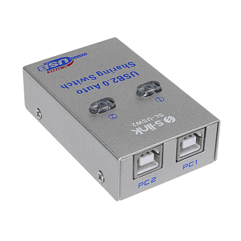 S-link SL-USW2 AUTOMATİC 2 PORT USB SWITCH(1xYAZICI/2xPC)