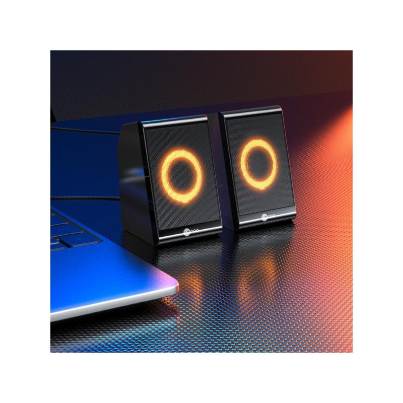 LENOVO LECOO DS100 1+1 Siyah 6w RMS Hoparlör RGB Ledli