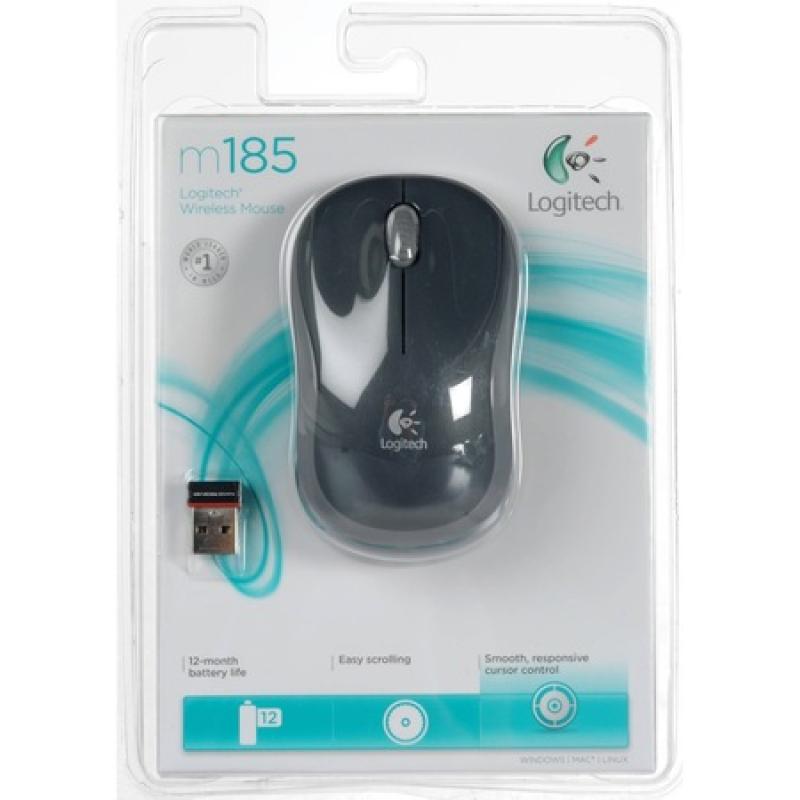 LOGITECH M185 NANO 910-002235 Gri WIRELESS Nano Optik Kablosuz Mouse Gri  WİRELESS