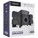 MIKADO MD-360BT 2+1 38W BT/AUX/USB/FM/LED Ekran Multimedia Speaker