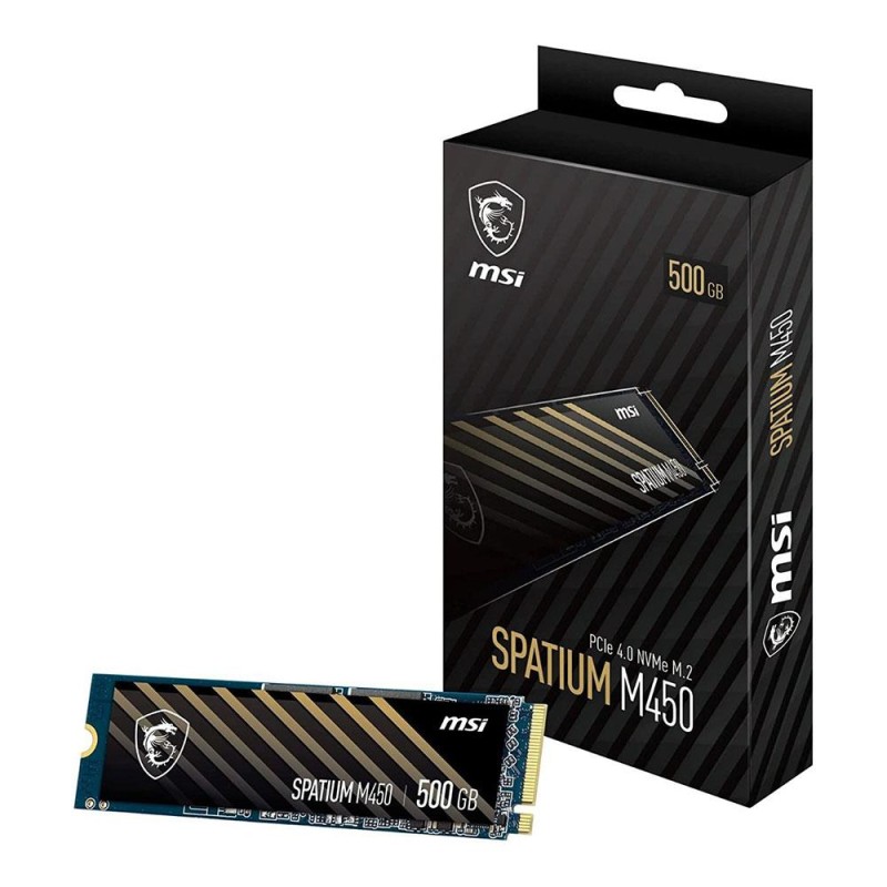 MSI 500GB SPATIUM M450 V1 NVME M.2 SSD R:3000 W:2000,PCIe 4.0,3D NAND,Gen4 SSD MSI 500GB SPATIUM M450 V1 NVME M.2 SSD R:3000 W:2000,PCIe 4.0,3D NAND,Gen4 SSD
