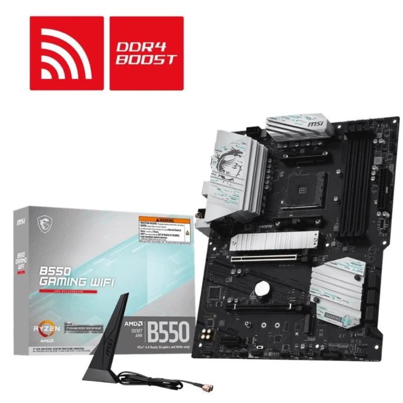 MSI B550 GAMING WIFI AM4 DDR4 Ses+GLan HDMI DP 2xM2 USB3.2 ATX