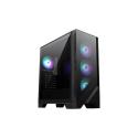 MSI MAG FORGE 320R AIRFLOW A-RGB ATX Siyah Mid Tower Kasa PSU YOK Temperli Cam,4x120MM