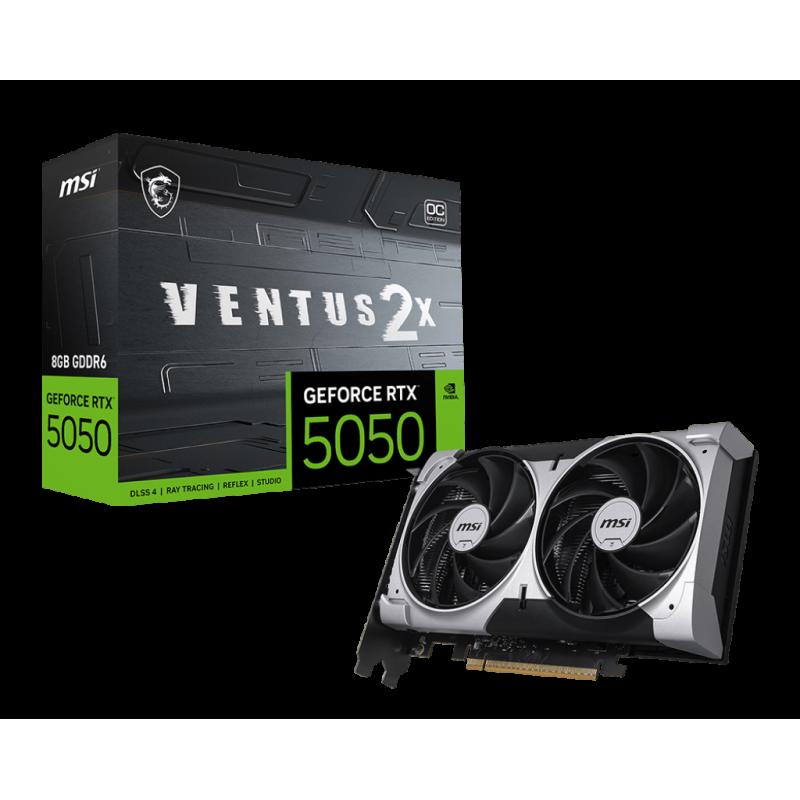MSI RTX5050 VENTUS 2X OC 8GB GDDR6 128B DX12 PCIE 5.0 X16 (3XDP 1XHDMI)